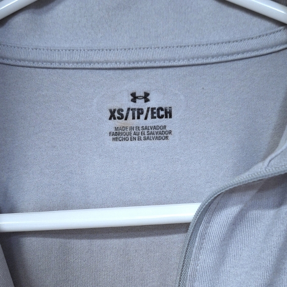 Under Armour UA Womens Tech Athletic 1/2 Zip Pull Over Longsleeve Light Gray - Picture 6 of 12